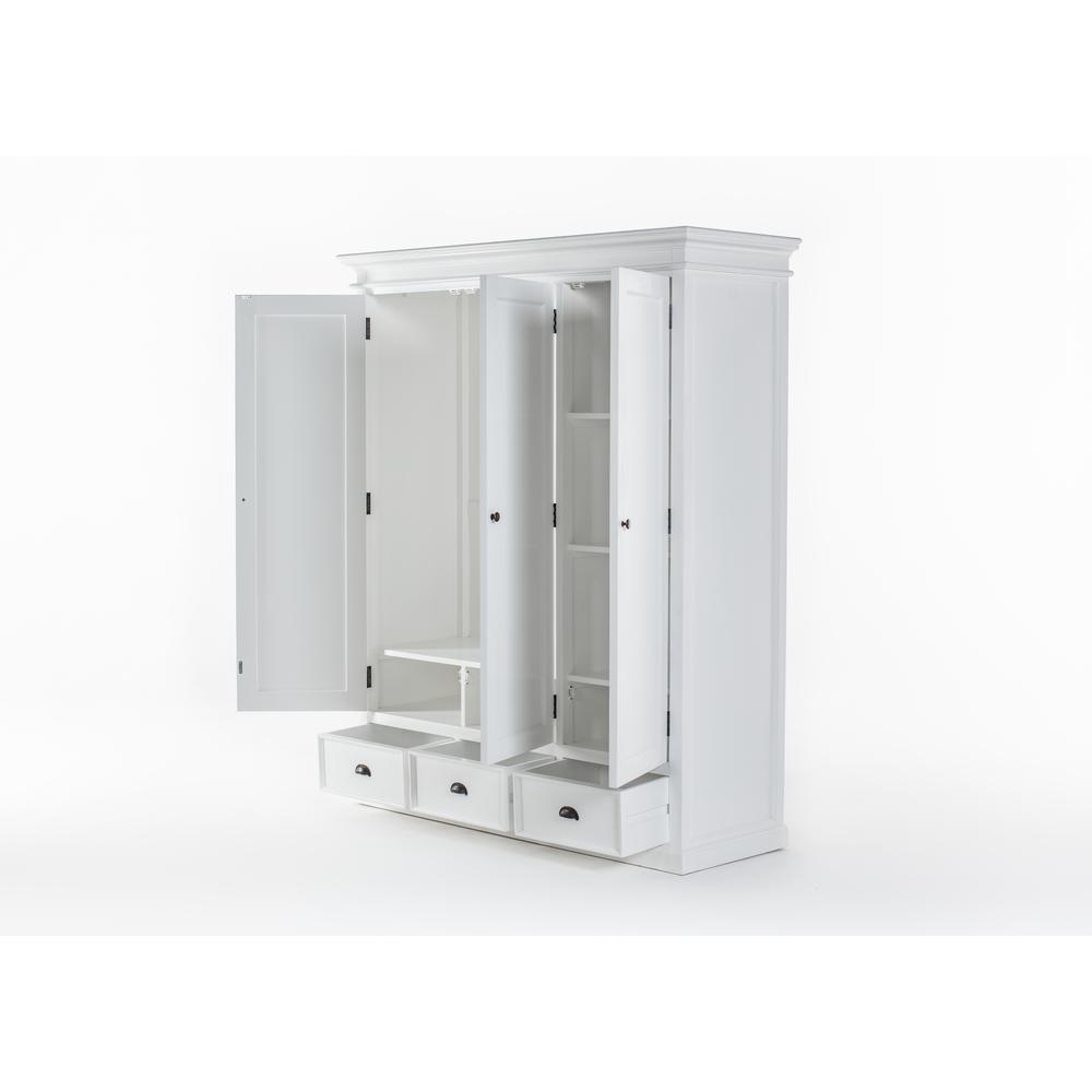 Halifax Classic White Wardrobe with 3 Doors. Picture 11