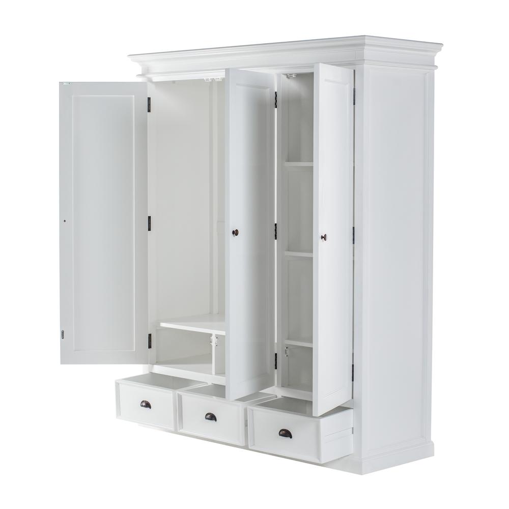 Halifax Classic White Wardrobe with 3 Doors. Picture 2