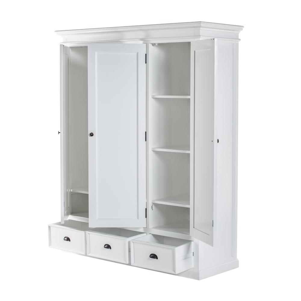 Halifax Classic White Wardrobe with 3 Doors. Picture 3