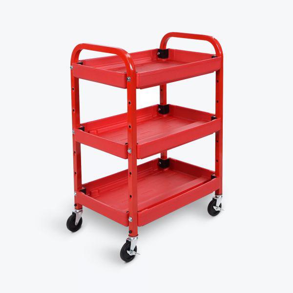 Adjustable red utility cart. Picture 1