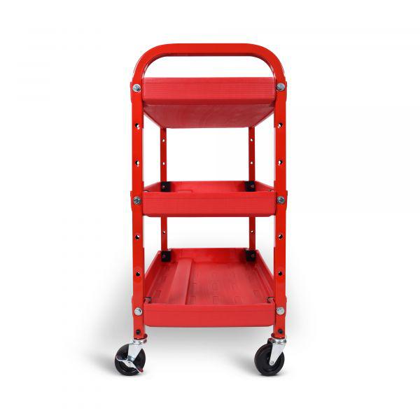 Adjustable red utility cart. Picture 4
