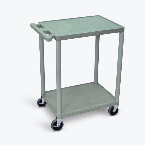 2 Shelf Utility Cart Gray. Picture 1