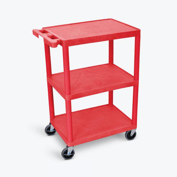3 Shelf Utility Cart Red. Picture 1
