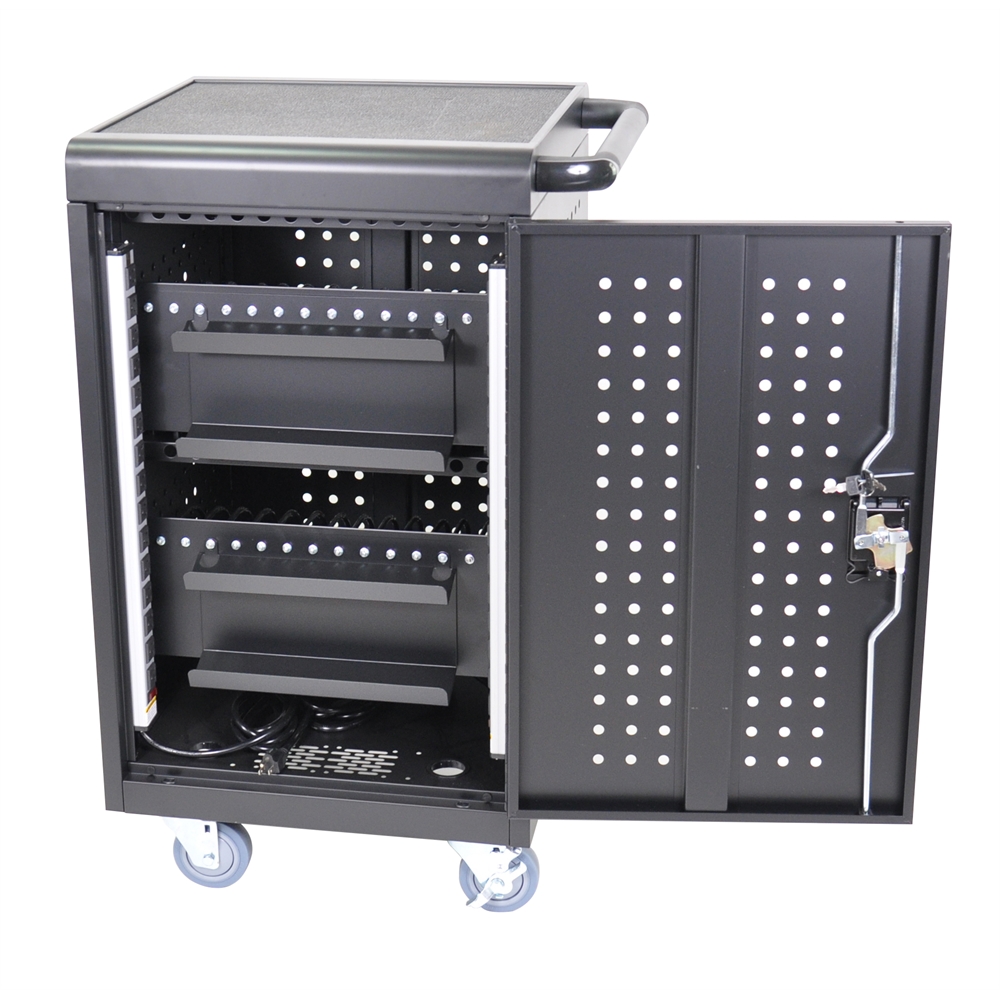 Black 30 Computer Tablet Charging Cart. Picture 9
