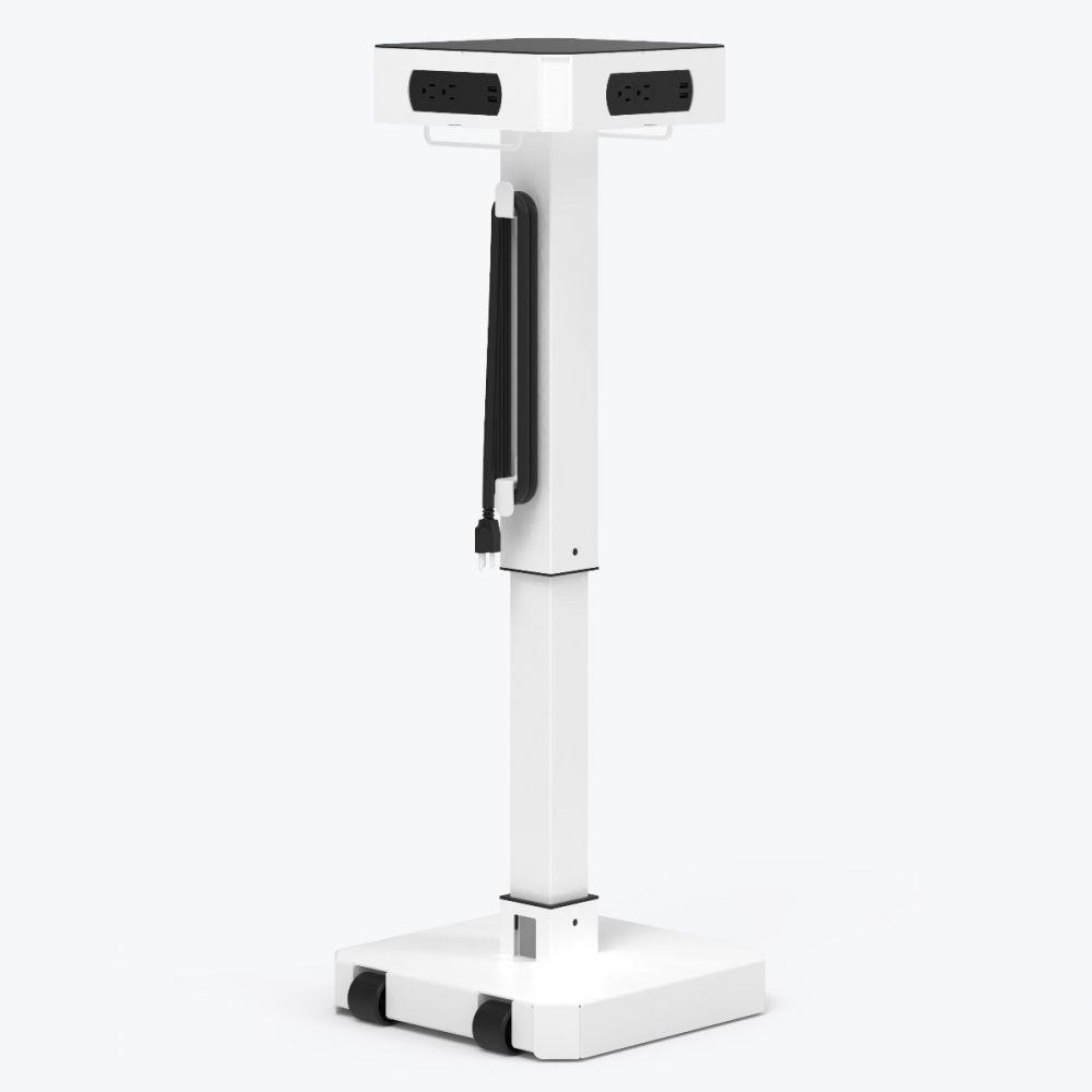 Height adjustable charging sta, Black (LUXPWR-WH). Picture 1
