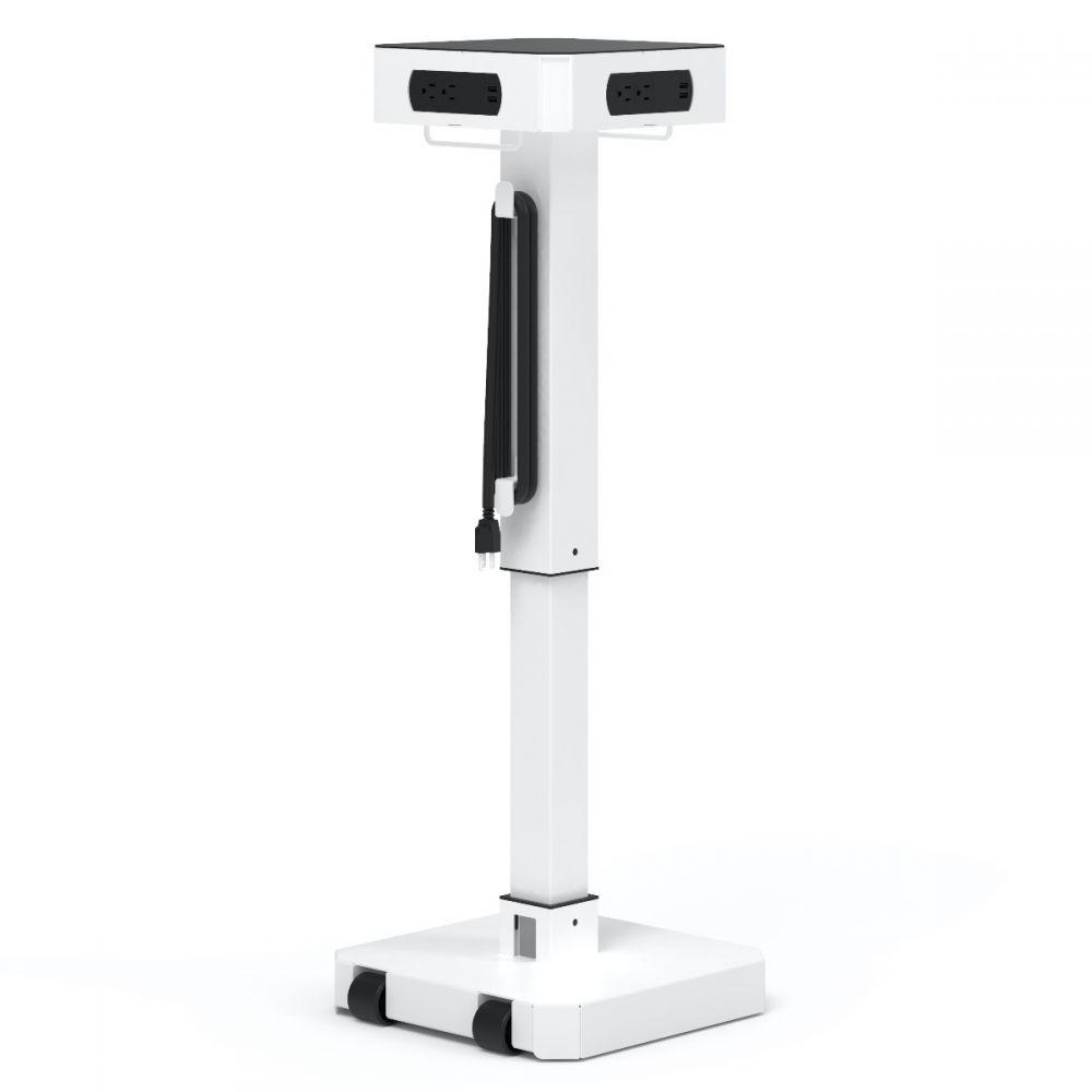 Height adjustable charging sta, Black (LUXPWR-WH). Picture 2