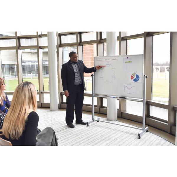 48"W x 36"H Double-Sided Magnetic Whiteboard. Picture 3