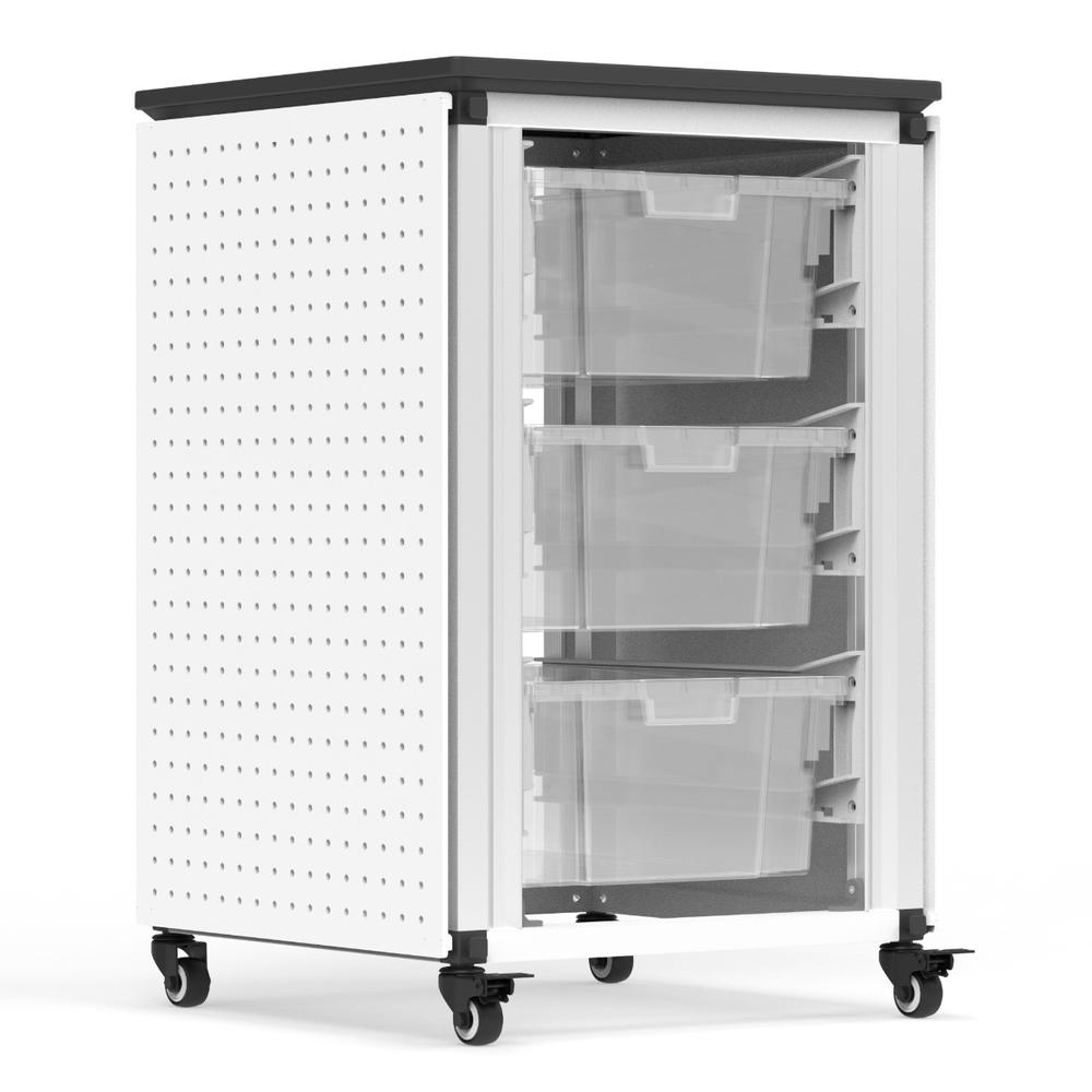 Modular Classroom Storage Cabinet - Single module with 3 large bins. Picture 1