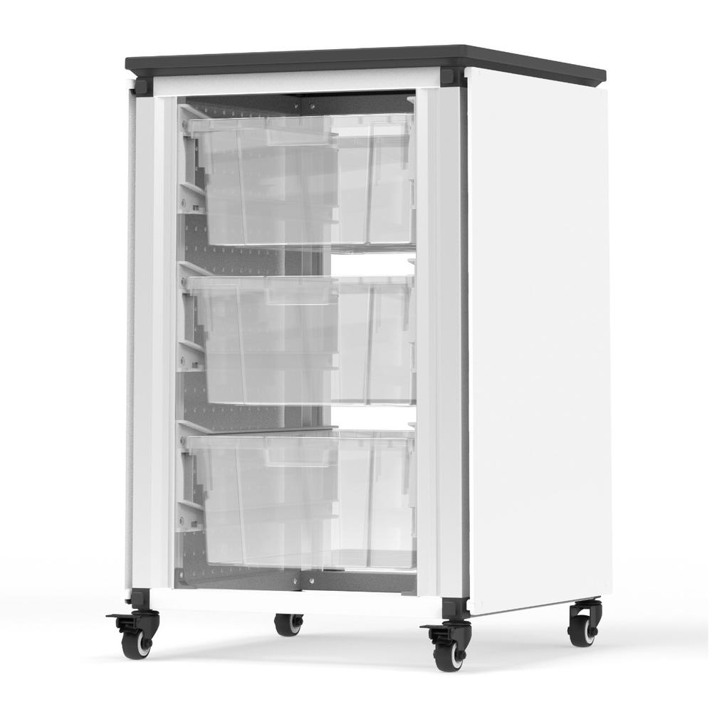 Modular Classroom Storage Cabinet - Single module with 3 large bins. Picture 2