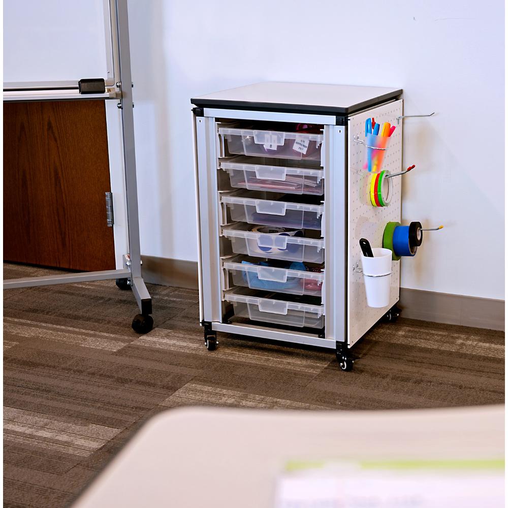 Modular Classroom Storage Cabinet - Single module with 6 small bins. Picture 5