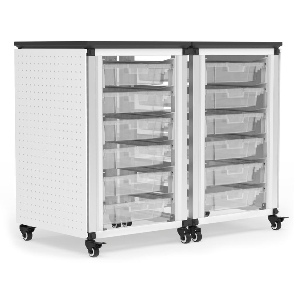 Modular Classroom Storage Cabinet - 2 side-by-side modules with 12 small bins. The main picture.