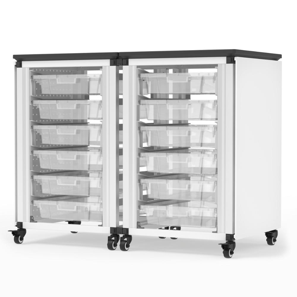 Modular Classroom Storage Cabinet - 2 side-by-side modules with 12 small bins. Picture 3