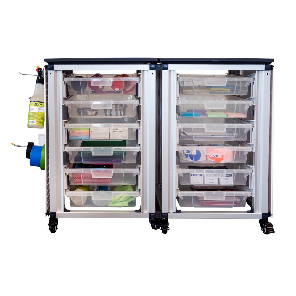 Modular Classroom Storage Cabinet - 2 side-by-side modules with 12 small bins. Picture 6
