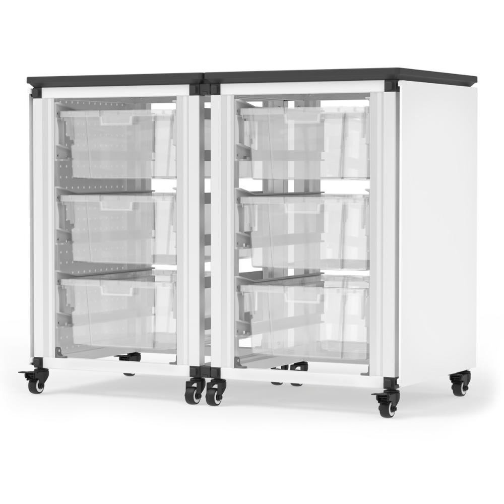 Modular Classroom Storage Cabinet - 2 side-by-side modules with 6 large bins. Picture 2