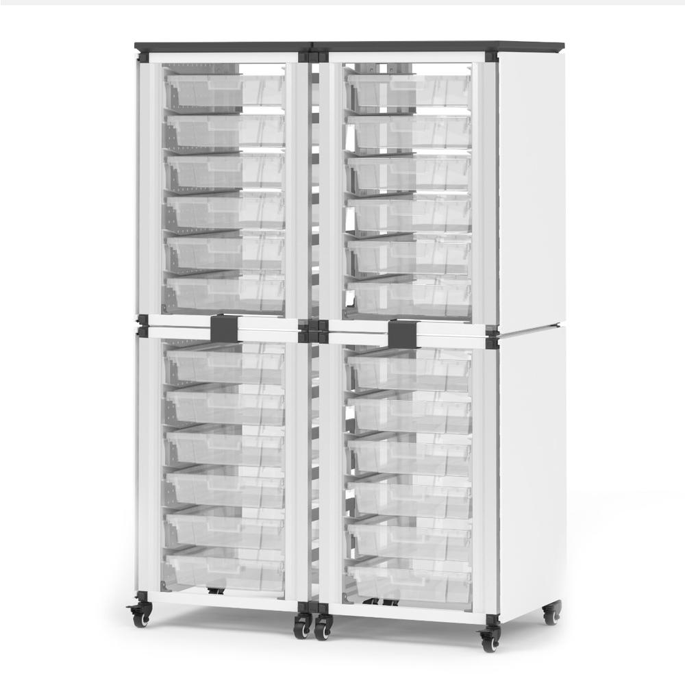 Modular Classroom Storage Cabinet - 4 stacked modules with 24 small bins. Picture 2