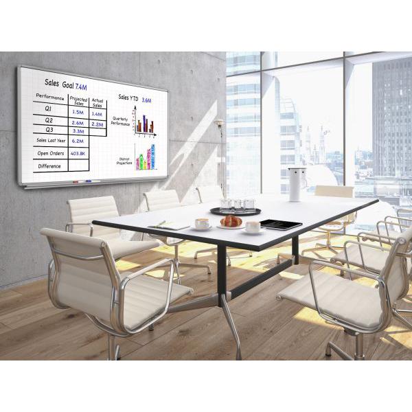 72” x 40” Wall-Mounted Magnetic Ghost Grid Whiteboard. Picture 2