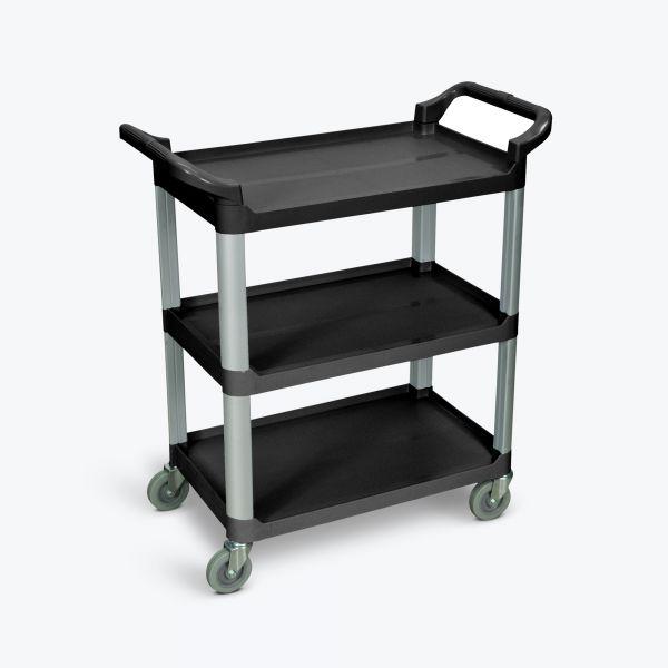 3 Shelf Black Serving Cart. Picture 1