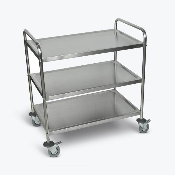 Stainless Steel 3 Shelf Cart. Picture 1