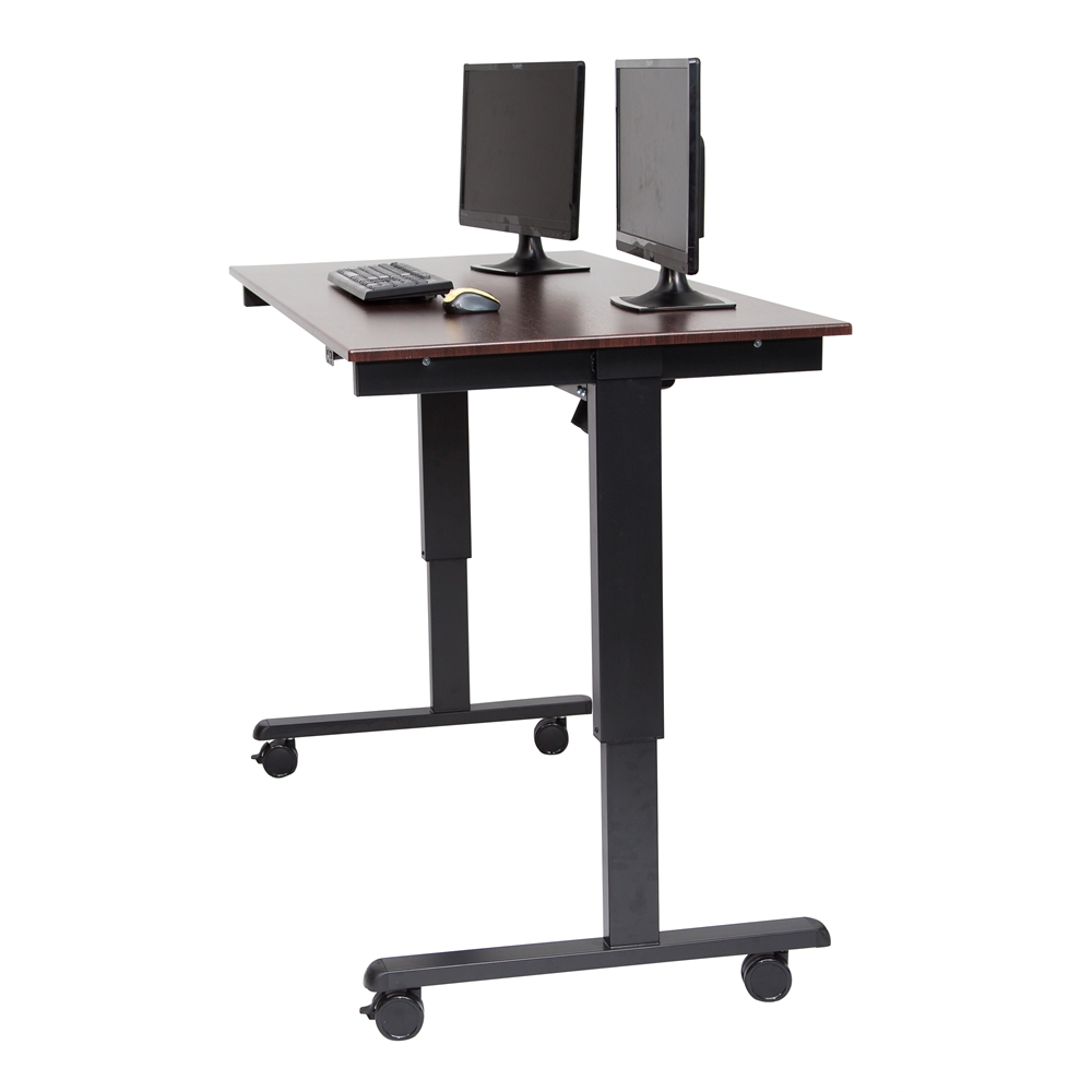 STANDE-60 60" Electric Standing Desk Black/Walnut. Picture 4