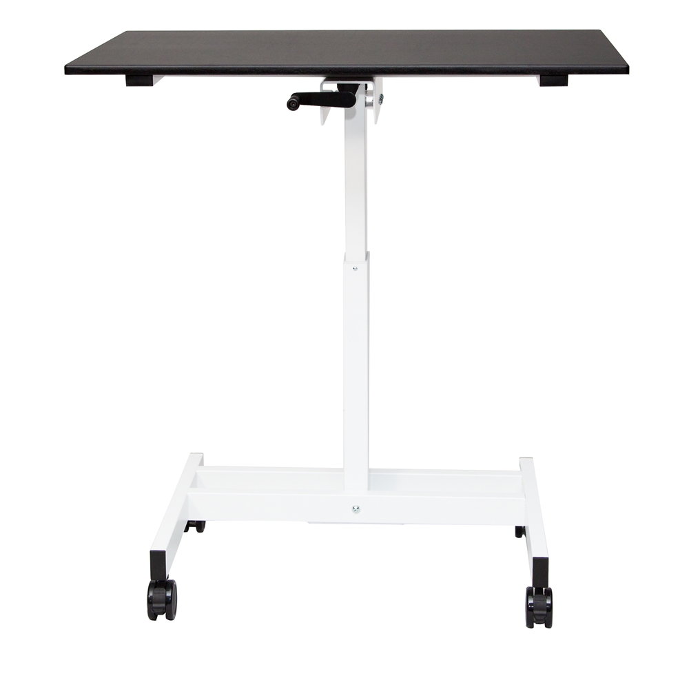 Single Column Crank Stand Up Desk 23.625"D x 39.375"W x 30" to 45.25"H. Picture 3