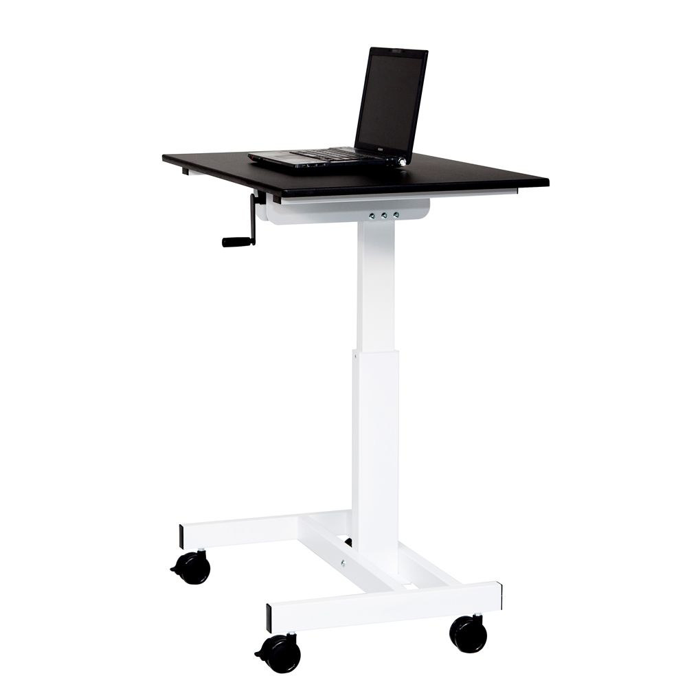 Single Column Crank Stand Up Desk 23.625"D x 39.375"W x 30" to 45.25"H. Picture 5