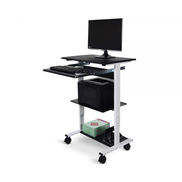 STAND-WS30 Mobile 3 Shelf Adjustable Stand Up Workstation. Picture 2