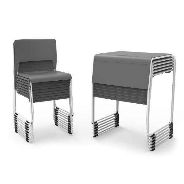 LIGHTWEIGHT STACKABLE STUDENT DESK AND CHAIR. Picture 7