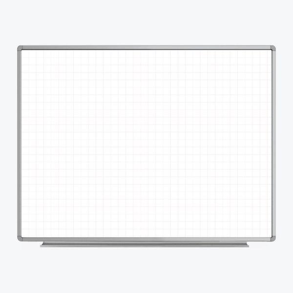 48” x 36” Wall-Mounted Magnetic Ghost Grid Whiteboard. Picture 1