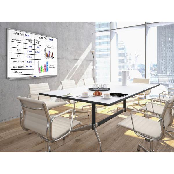 48” x 36” Wall-Mounted Magnetic Ghost Grid Whiteboard. Picture 3