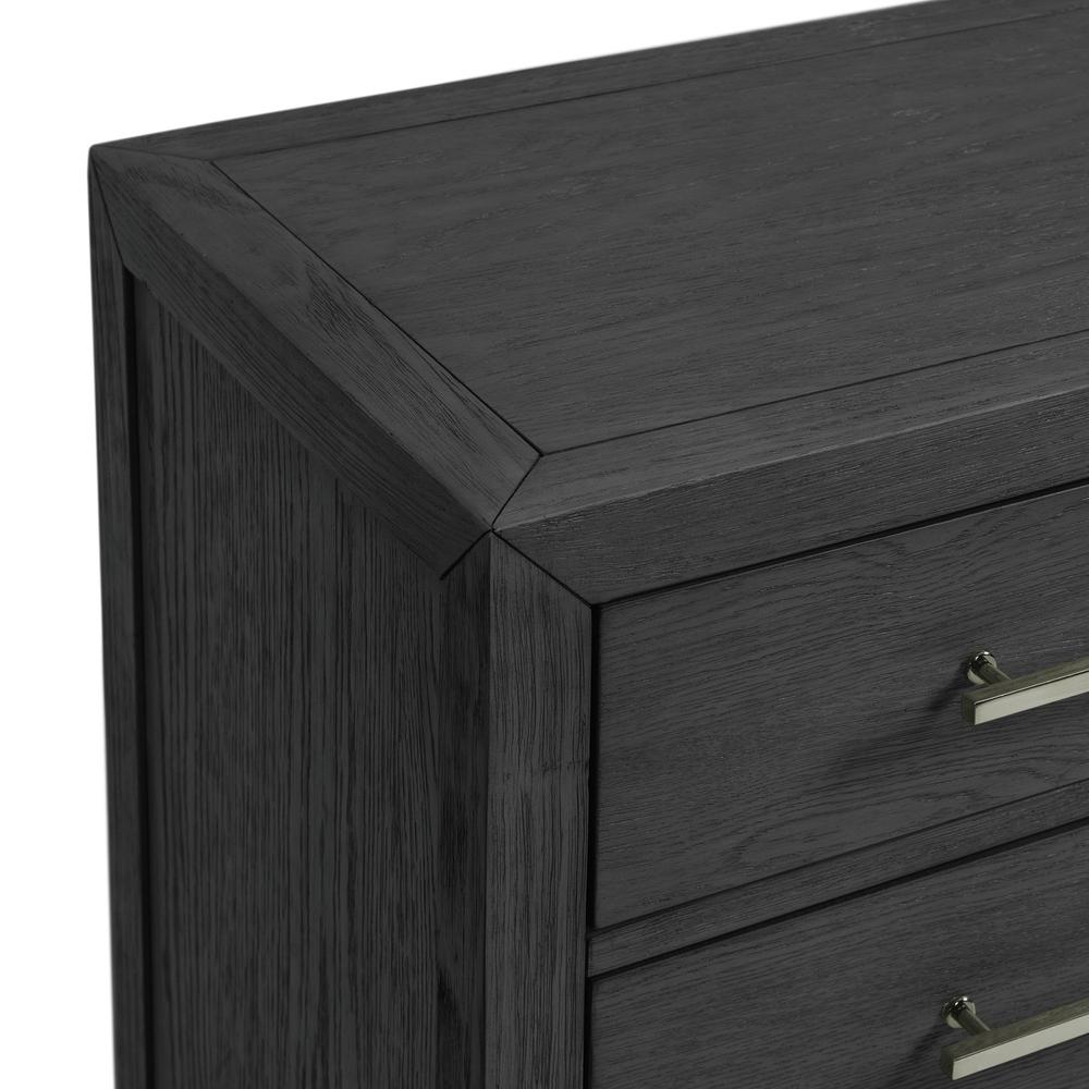 Armes 3-Drawer Nightstand in Black. Picture 4
