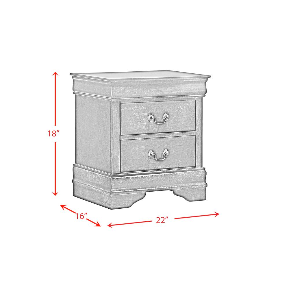 Picket House Furnishings Ellington 2-Drawer Nightstand in Black. Picture 6