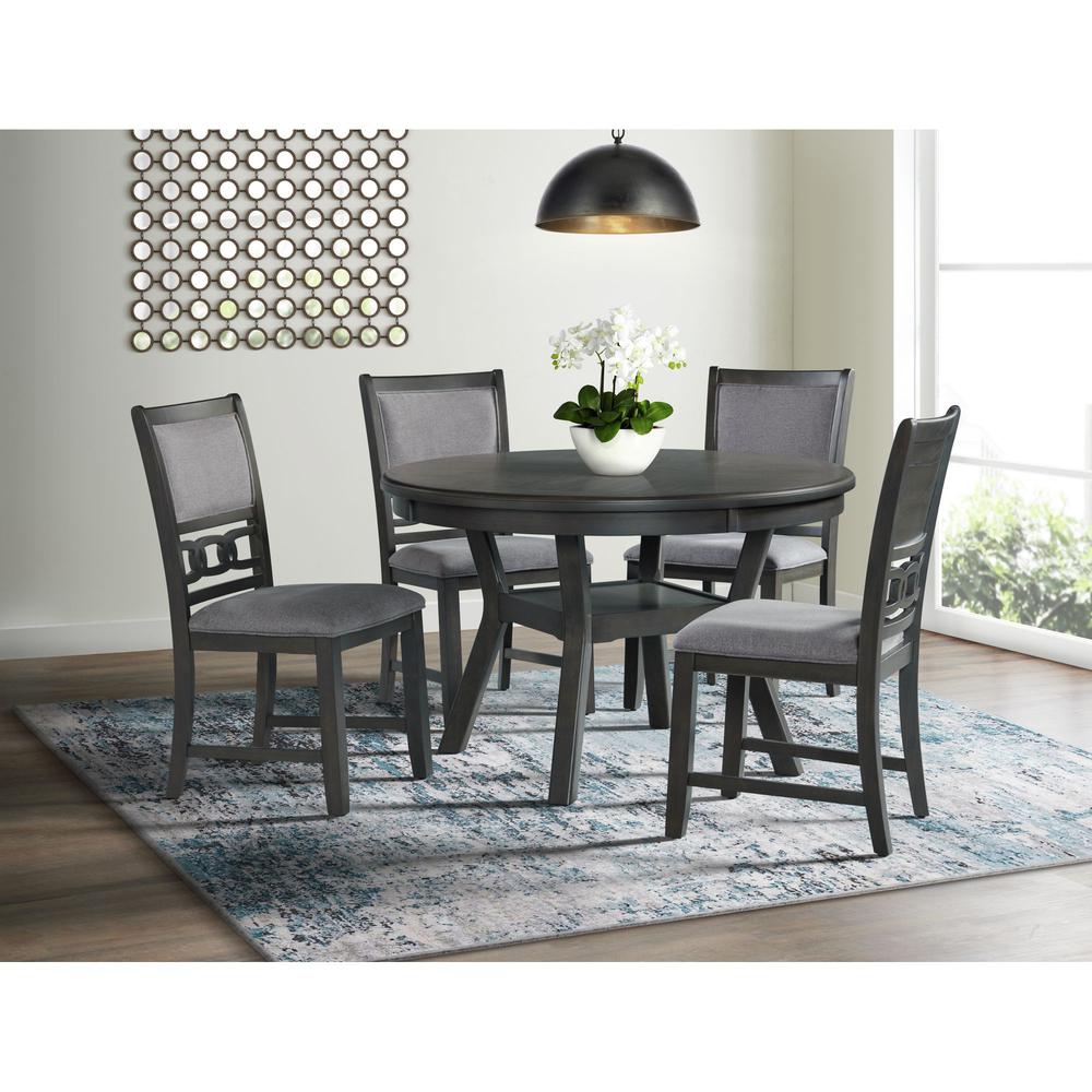 Picket House Furnishings Taylor Standard Height 5PC Dining Set-Table and Four Side Chairs in Gray. Picture 2