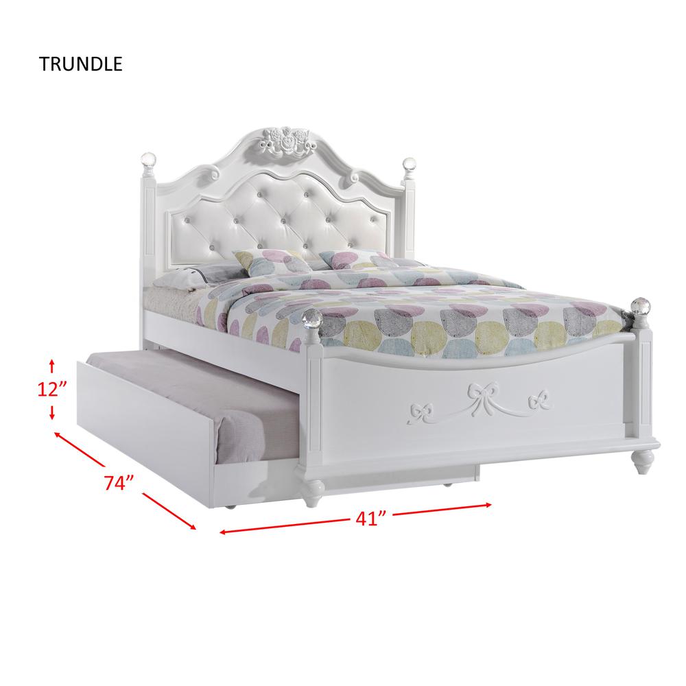 Annie Full Platform 5PC Bedroom Set w/ Storage Trundle. Picture 21