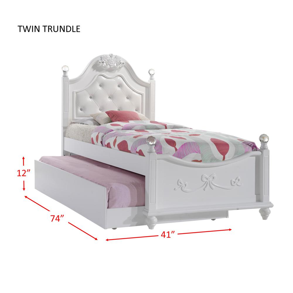 Annie Twin Platform 4PC Bedroom Set w/ Storage Trundle. Picture 18