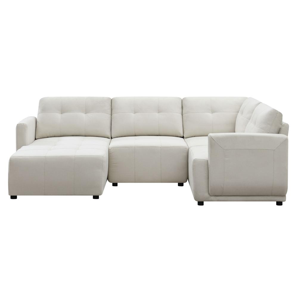 Picket House Furnishings Gianni Right Hand Facing Modular 4PC Sectional with Chaise in Natural. Picture 3