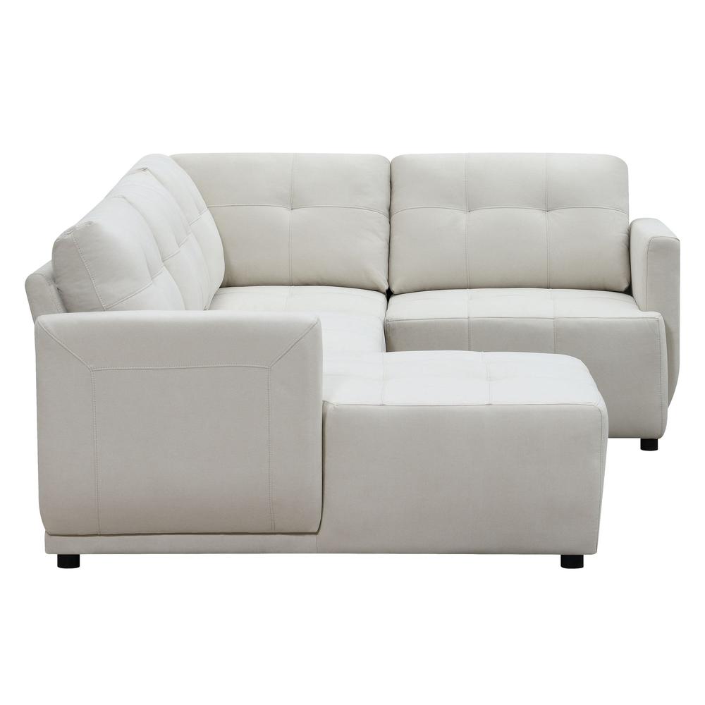 Picket House Furnishings Gianni Right Hand Facing Modular 4PC Sectional with Chaise in Natural. Picture 4