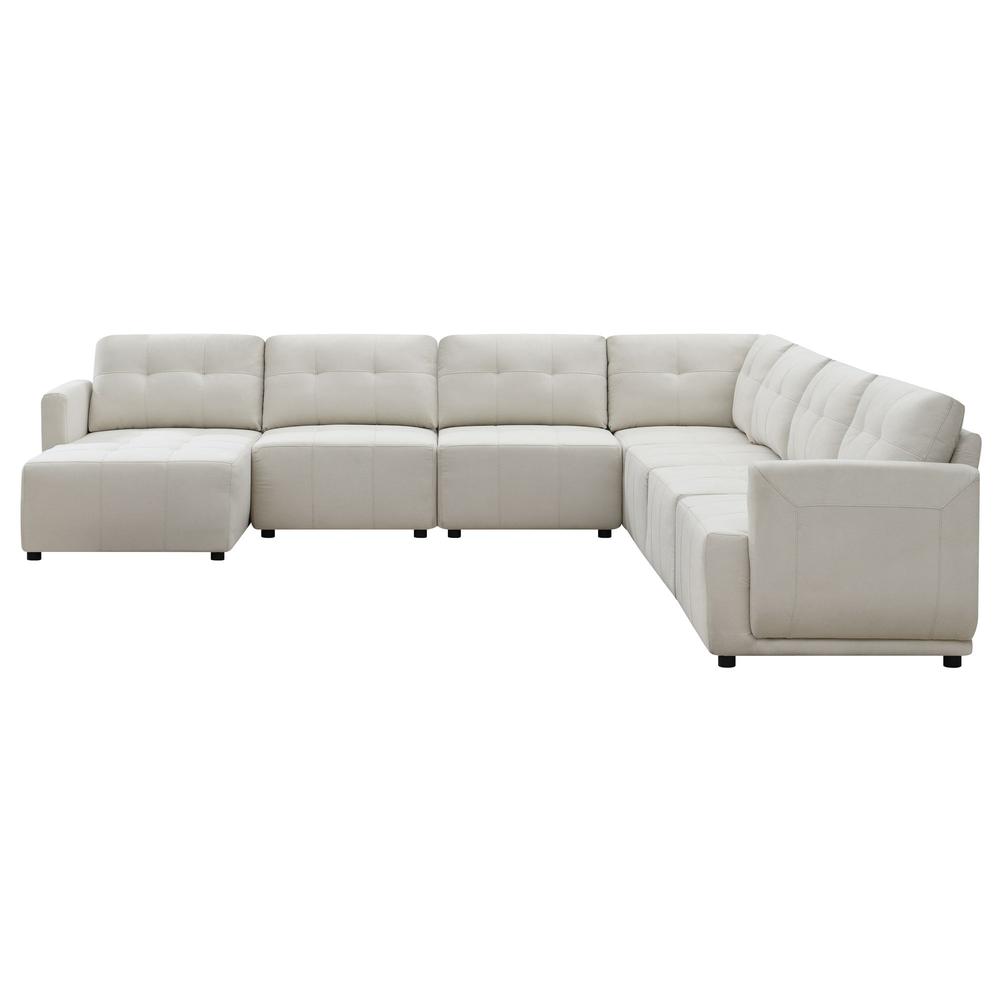 Picket House Furnishings Gianni Right Hand Facing Modular 7PC Sectional Set in Natural. Picture 4
