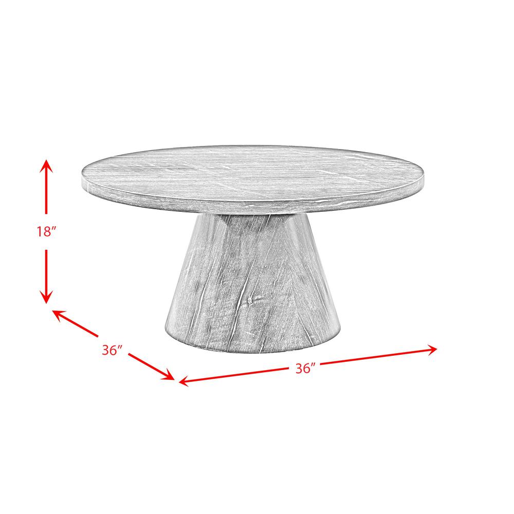 Odette Round Occasional Coffee Table Complete in White. Picture 2