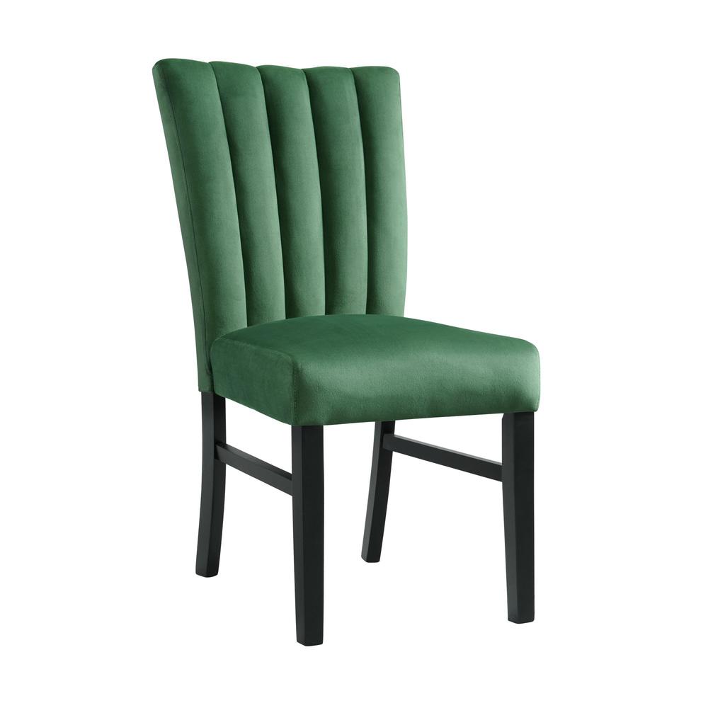 Odette Side Chair in Emerald Velvet (2 Per Pack). Picture 2