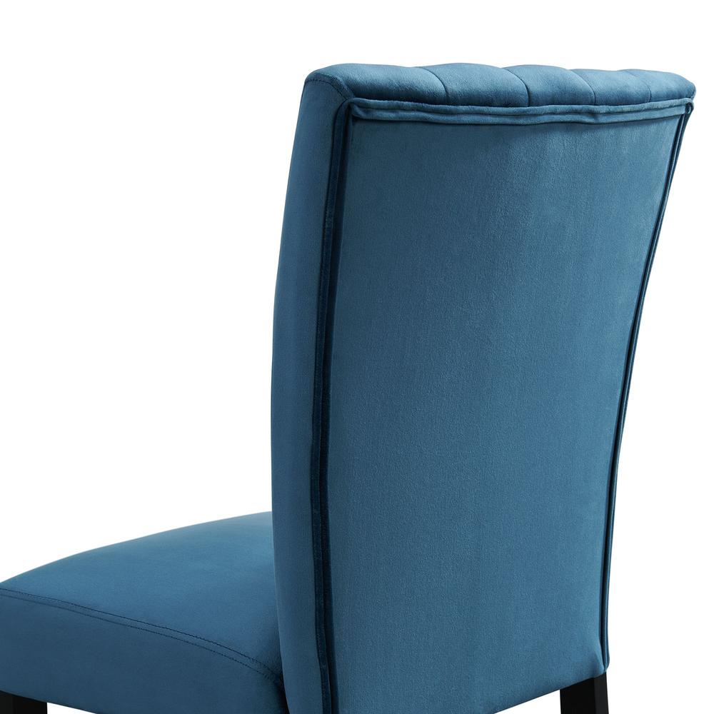 Odette Side Chair in Navy Blue Velvet (2 Per Pack). Picture 8