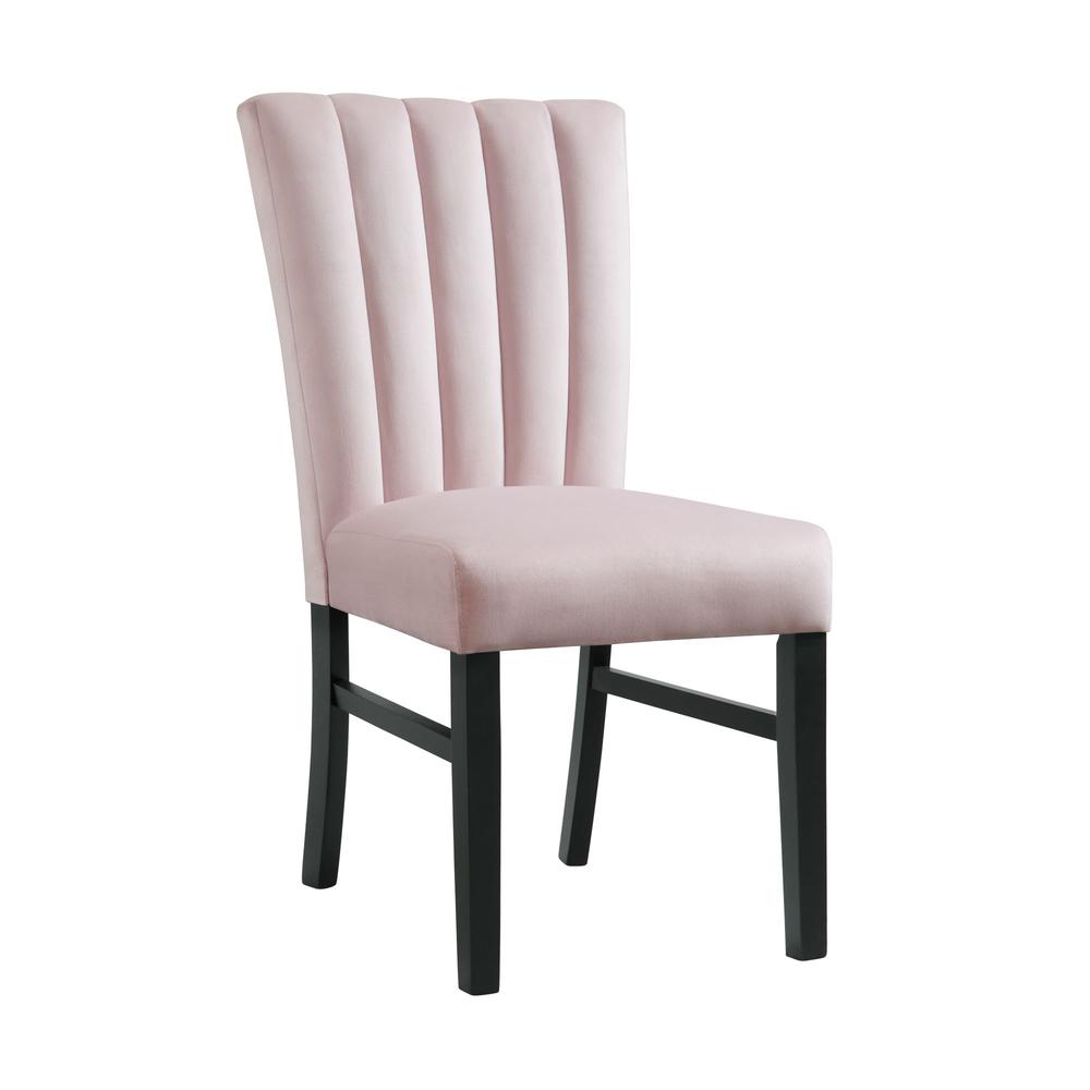 Odette Side Chair in Pink Velvet (2 Per Pack). Picture 2
