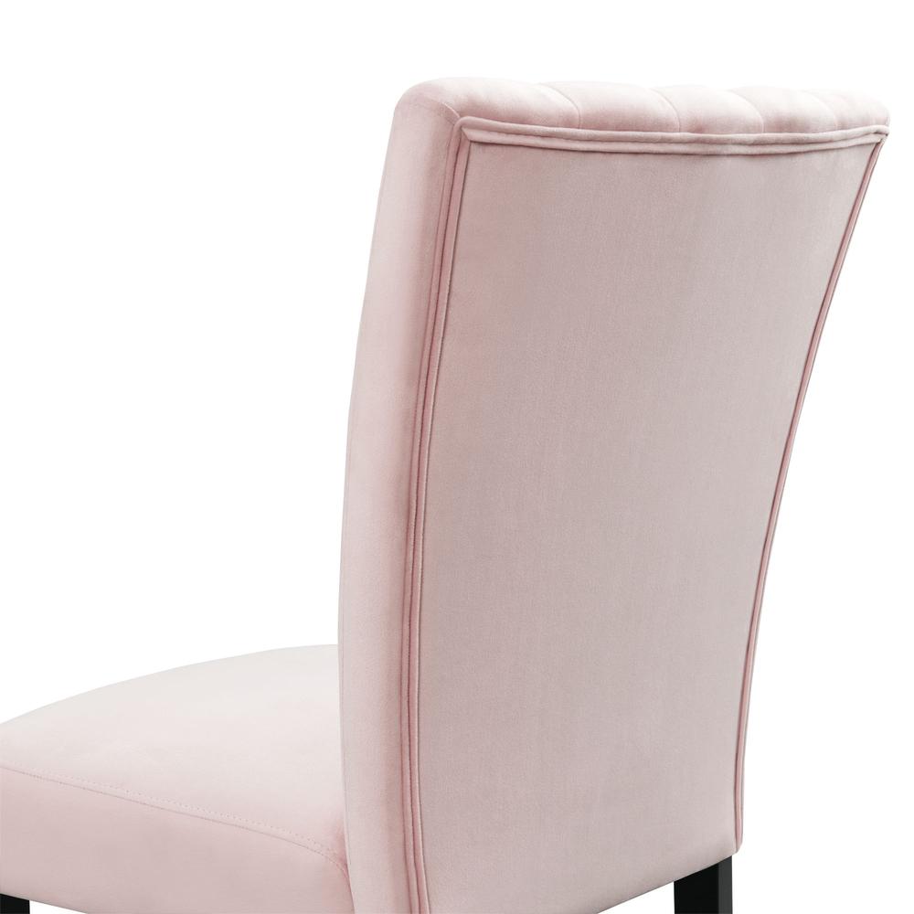 Odette Side Chair in Pink Velvet (2 Per Pack). Picture 8