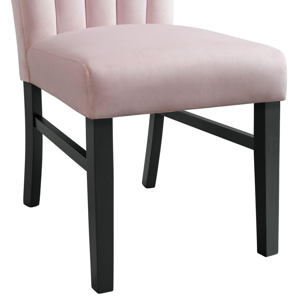 Odette Side Chair in Pink Velvet (2 Per Pack). Picture 9