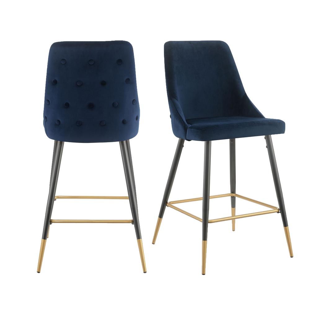 Picket House Furnishings Zia Bar Stool in  Navy. Picture 2