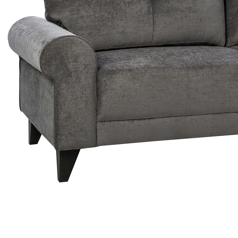 Picket House Furnishings Atticus Loveseat in Charcoal. Picture 9