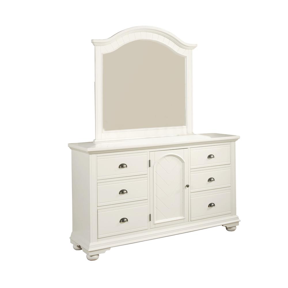 Addison White King Panel 4PC Bedroom Set. Picture 16