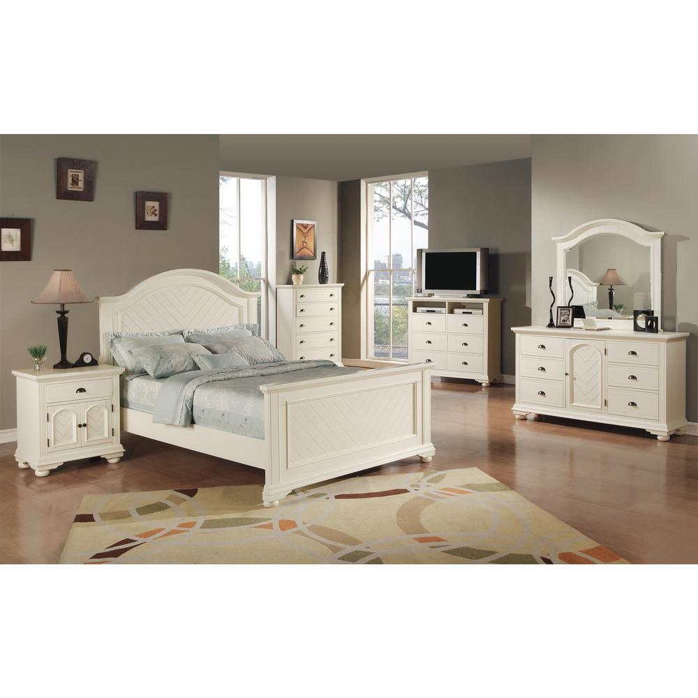 Addison White King Panel 4PC Bedroom Set. Picture 21