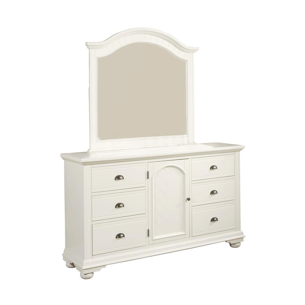 Addison White Queen Panel 4PC Bedroom Set. Picture 16