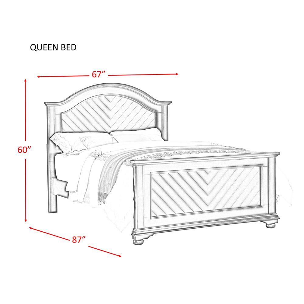 Addison White Queen Panel 4PC Bedroom Set. Picture 22