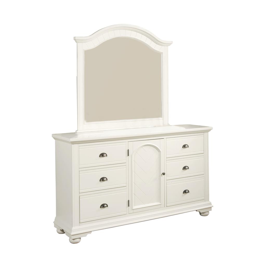 Addison White Queen Panel 5PC Bedroom Set. Picture 22